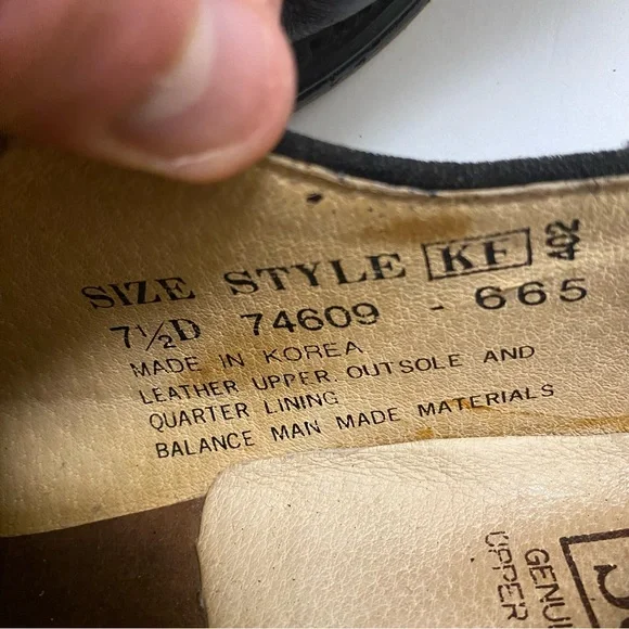 Vintage Sears wing tip leather Oxford shoes brown 7.5 - Picture 7 of 12